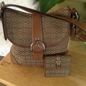 Authentic Vintage Signature Coach Saddle Bag & Wallet